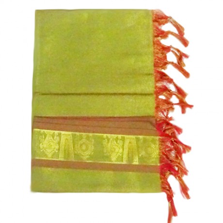 Namo Border Zari Shawl (Green)